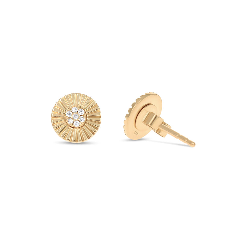 Starburst Diamond Stud Earrings