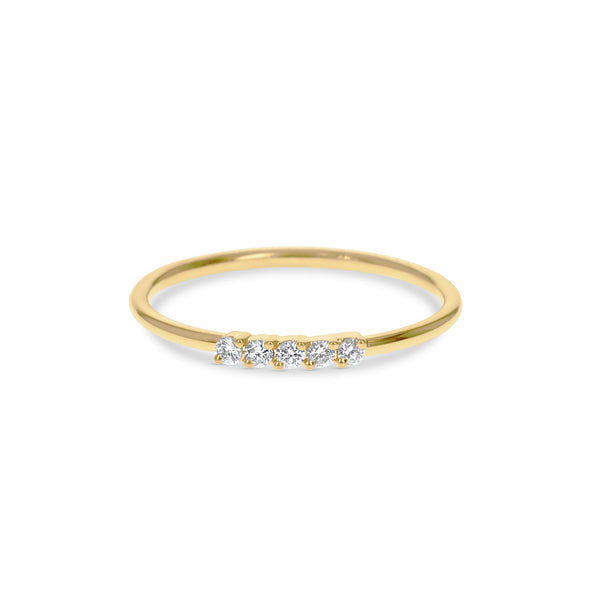 Petite Gold Diamond Ring