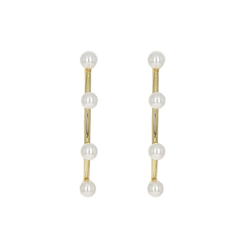 Pearl Dot Hoop Earrings