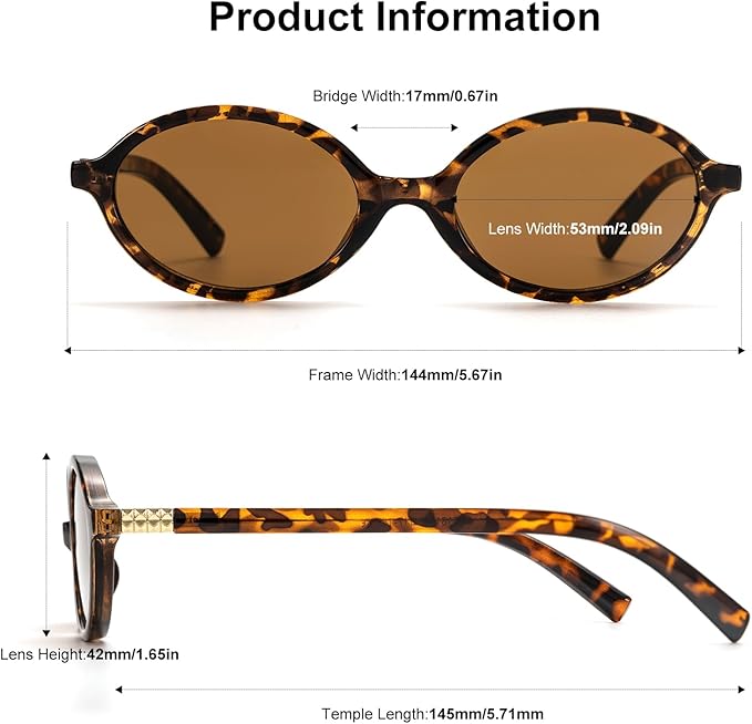 Retro Oval Sunglasses for Women – Vintage 90s Y2K Trendy Designer Sunglasses