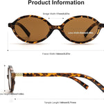 Retro Oval Sunglasses for Women – Vintage 90s Y2K Trendy Designer Sunglasses