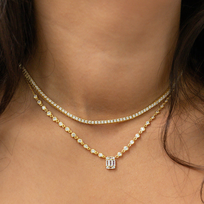 Baguette Tennis Necklace