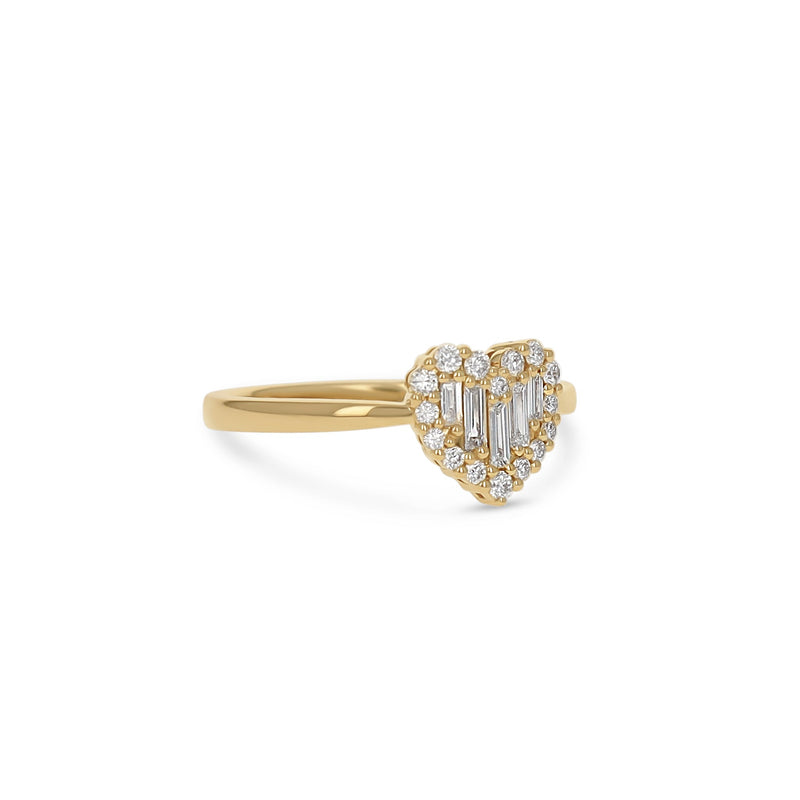 Baguette Heart Ring