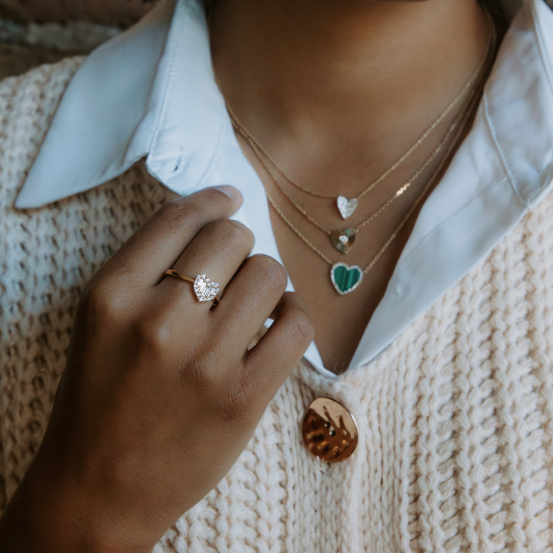 Baguette Heart Ring