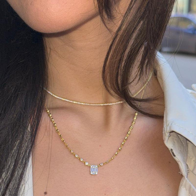 Baguette Tennis Necklace