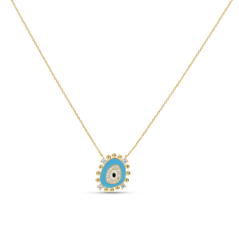 Free Form Evil Eye Necklace
