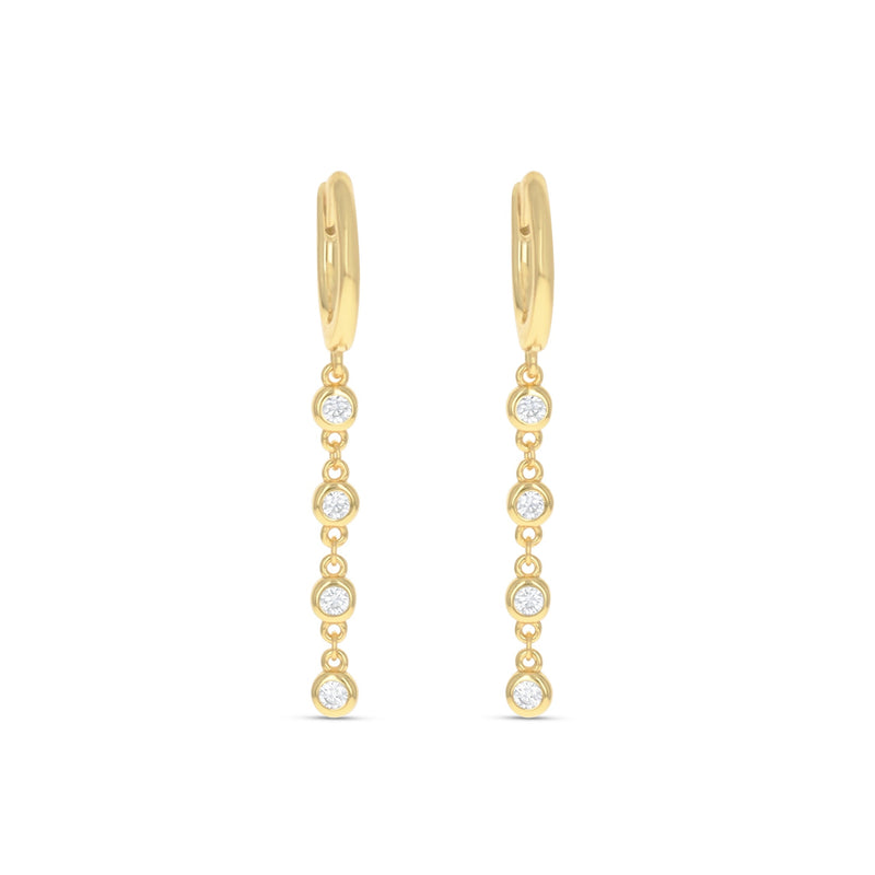 Cascading Charm Huggie Hoops