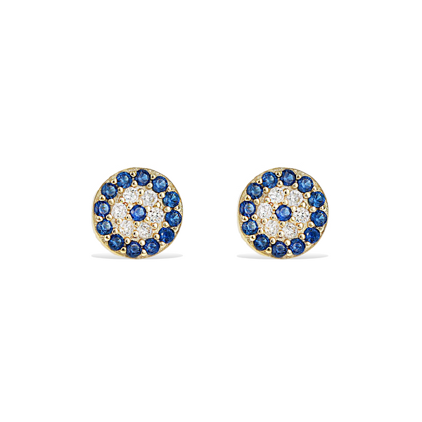 Evil Eye Disc Studs