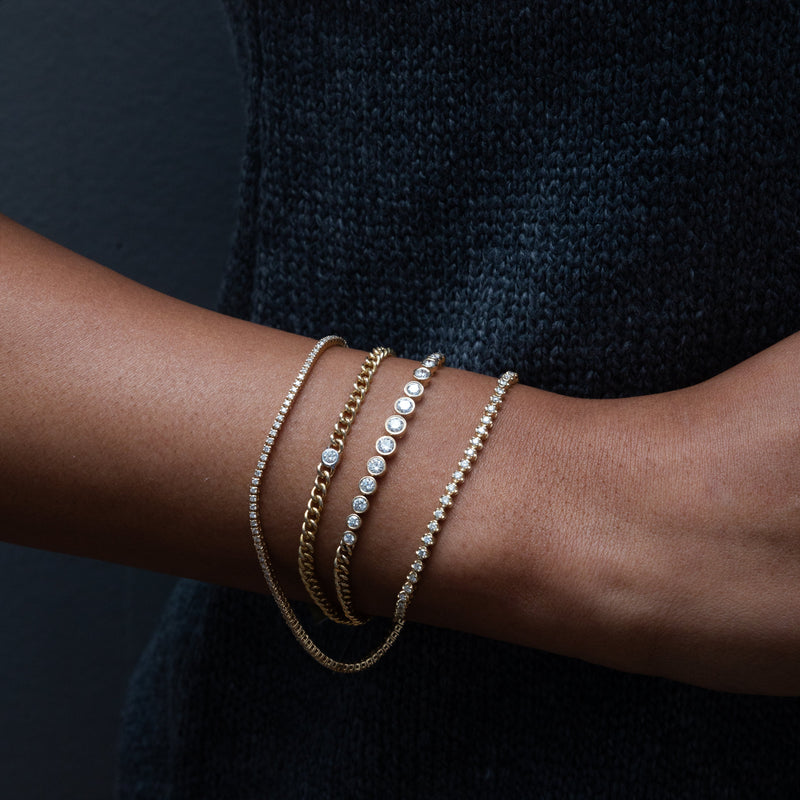 Diamond Curb Chain Bracelet