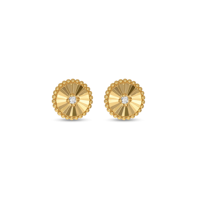 Diamond Cut Disc Studs