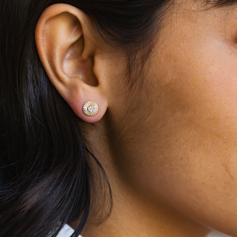 Starburst Diamond Stud Earrings