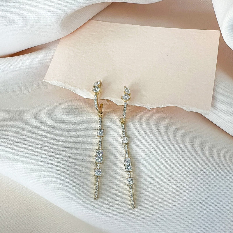 Modern Mixed Drop Earrings