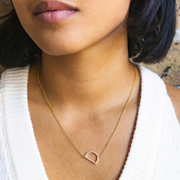 Cz Letter D Necklace