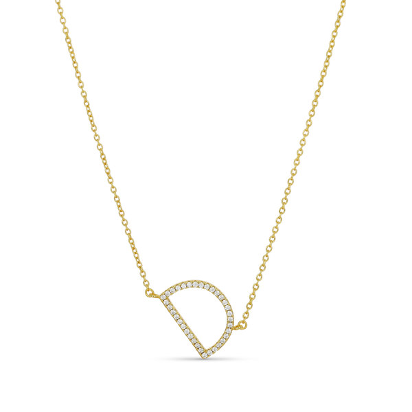 Cz Letter D Necklace