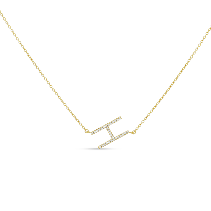 Cz Letter H Necklace