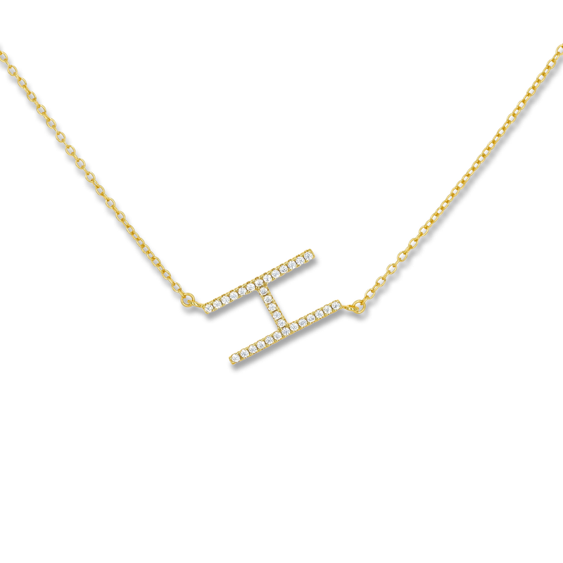 Cz Letter H Necklace