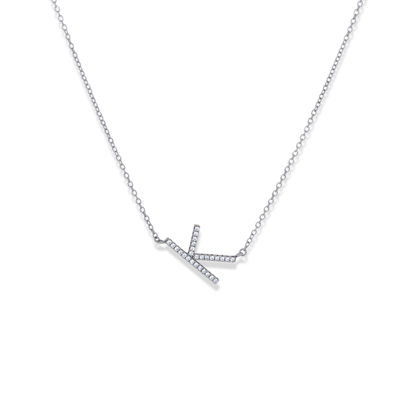 Cz Letter K Necklace