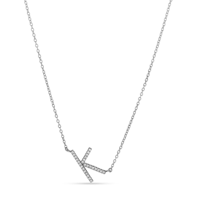 Cz Letter K Necklace