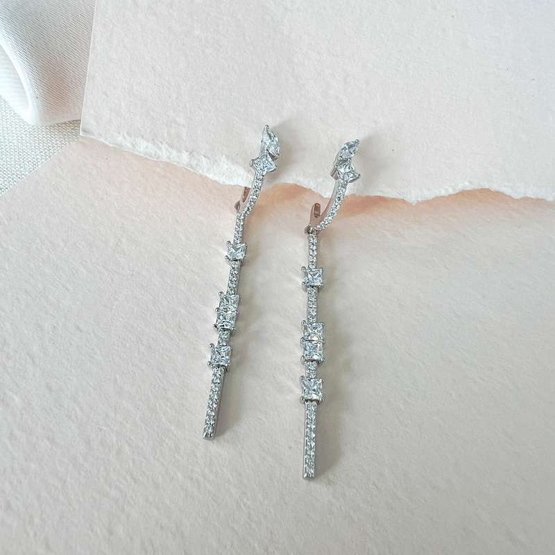 Modern Mixed Drop Earrings