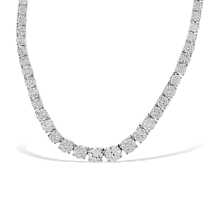 Graduated CZ Tennis Necklace