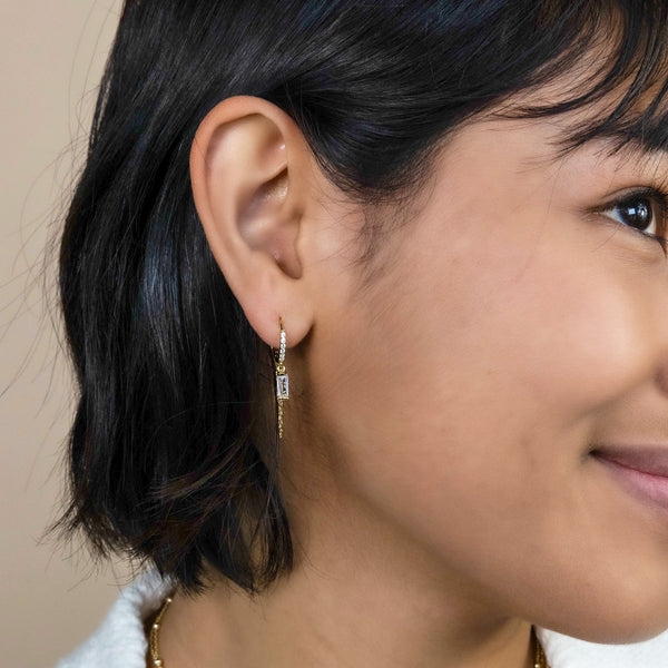 Baguette Chain Earrings
