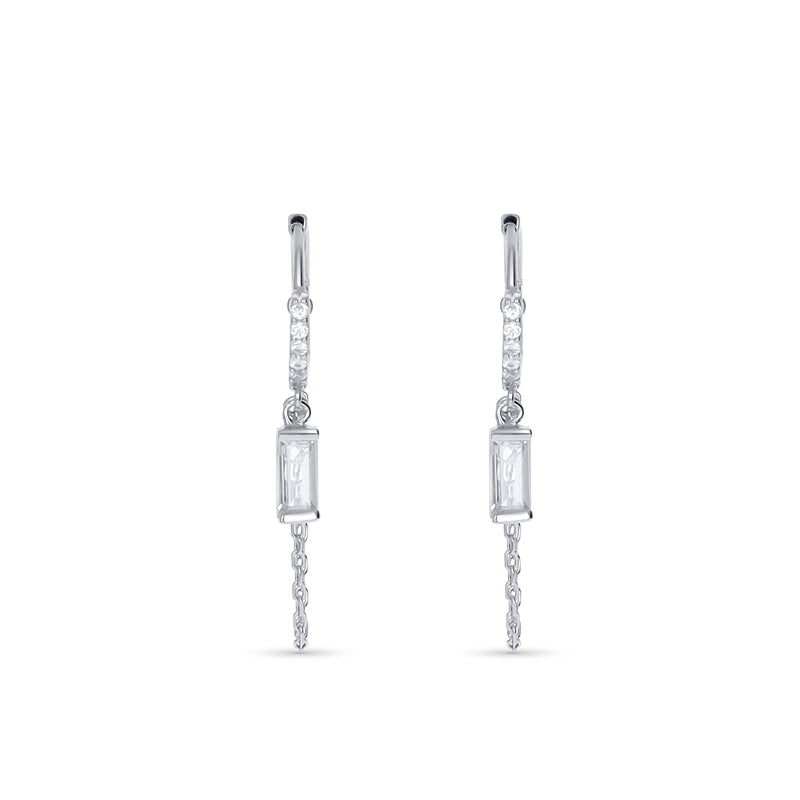 Baguette Chain Earrings