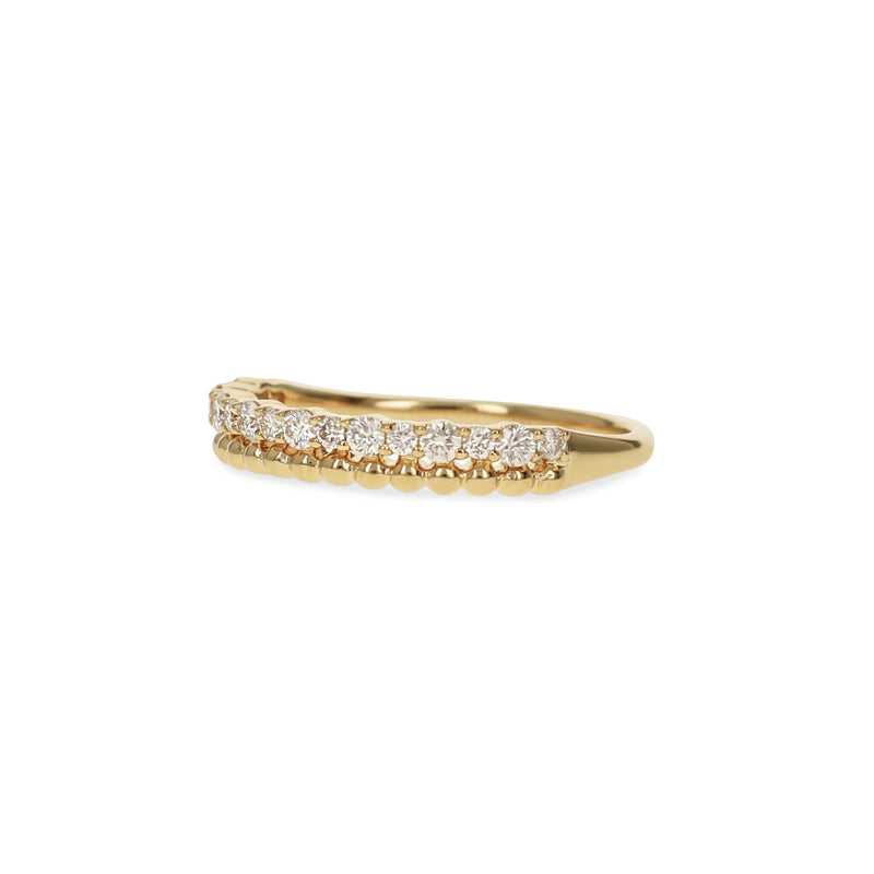 Diamond Stacked Bead Ring