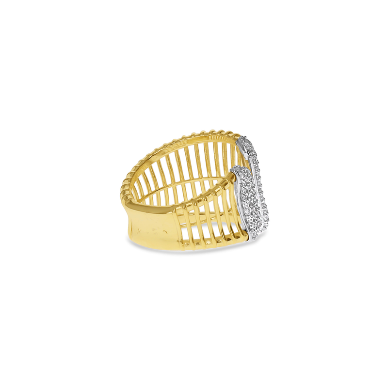 Curved Bold Bar Ring