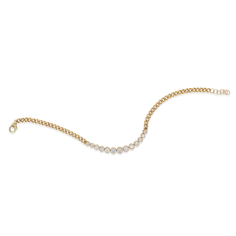 Graduated Diamond Chain Bracelet