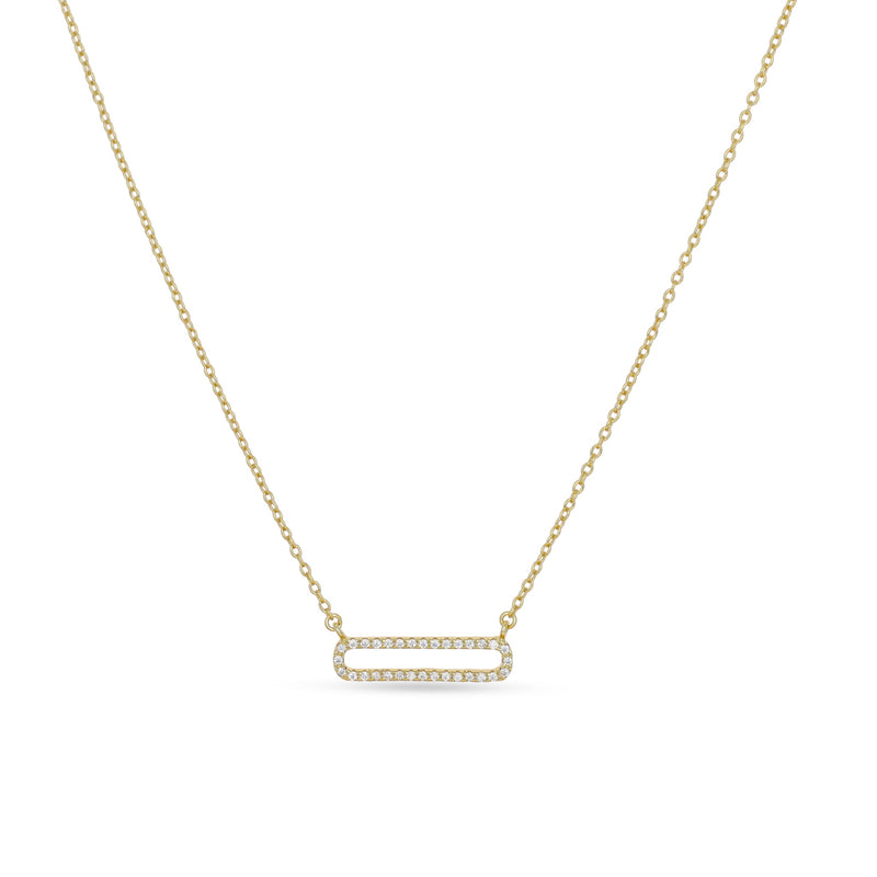 Open Oval Bar Necklace