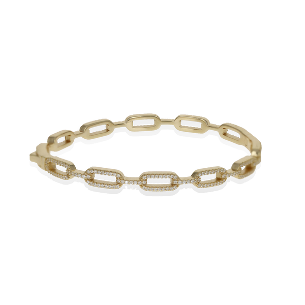 CZ Link Bangle Bracelet