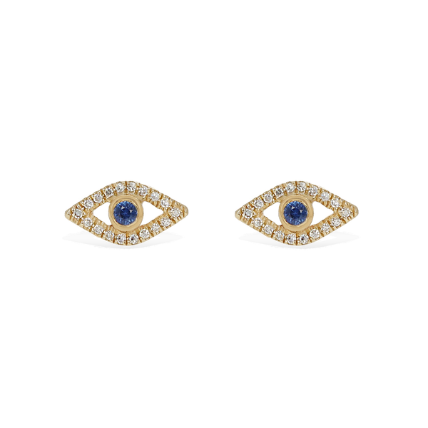 Diamond Evil Eye Studs