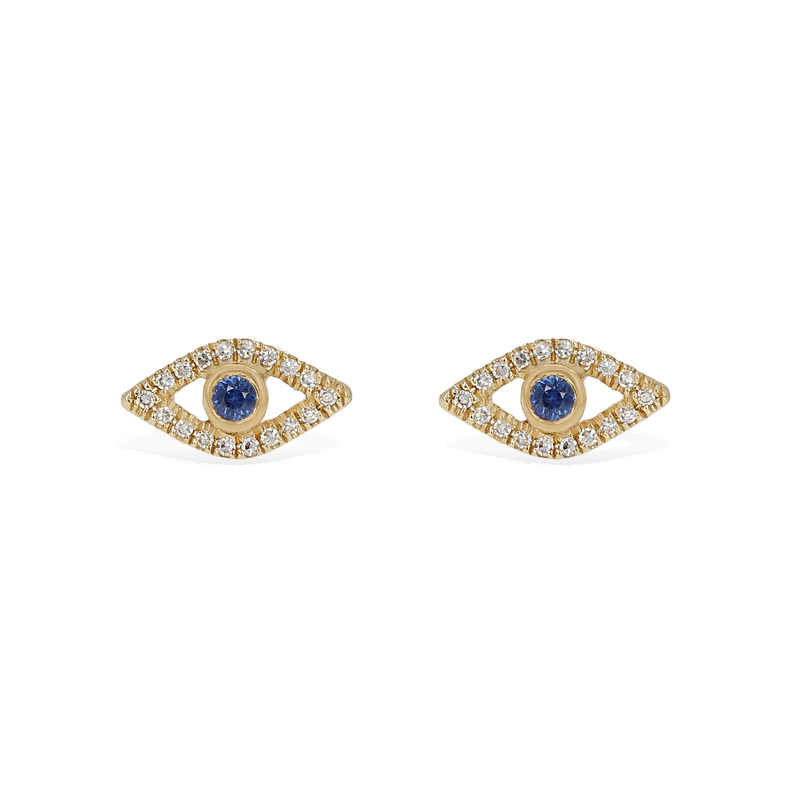 Diamond Evil Eye Studs