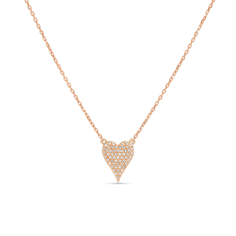 Diamond Pointed Heart Necklace