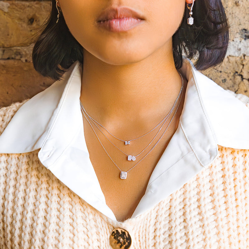 Modern Halo Necklace