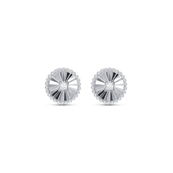 Diamond Cut Disc Studs