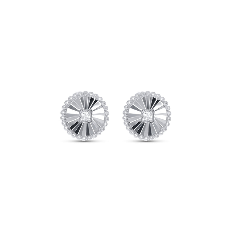 Diamond Cut Disc Studs