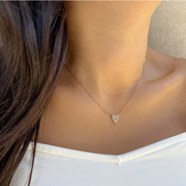 Diamond Pointed Heart Necklace