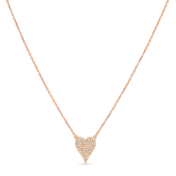 Diamond Pointed Heart Necklace