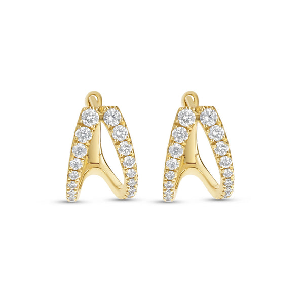 Split Diamond Hoop Earrings