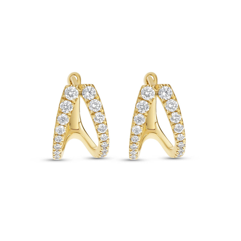 Split Diamond Hoop Earrings