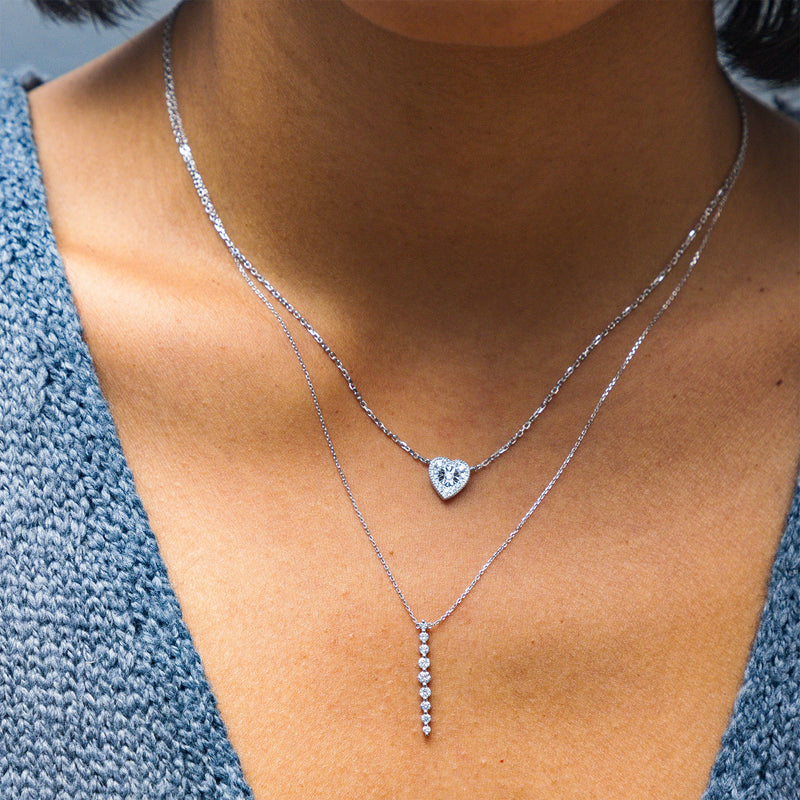 Diamond Drop Bar Necklace