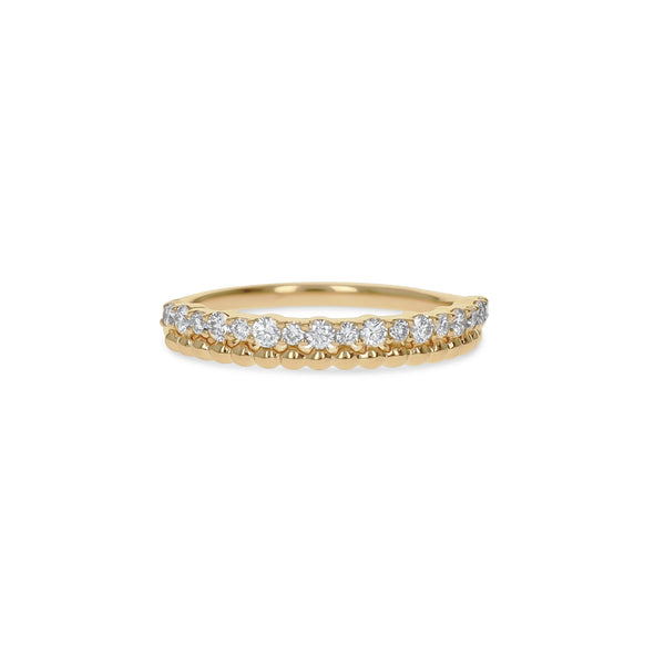Diamond Stacked Bead Ring