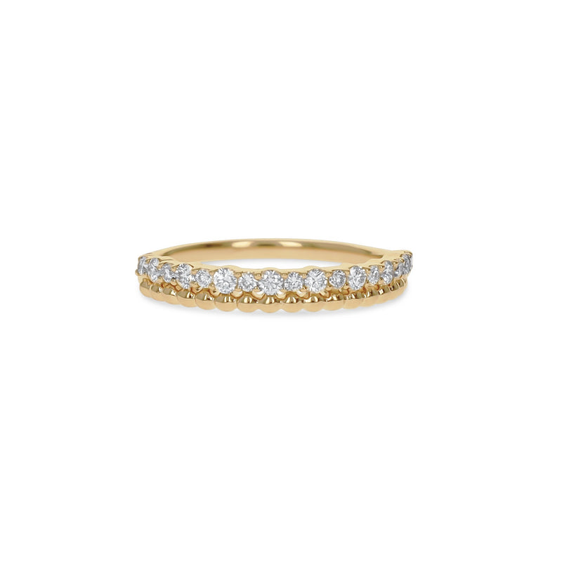 Diamond Stacked Bead Ring