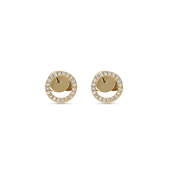 Diamond Eternity Circle Stud Earrings