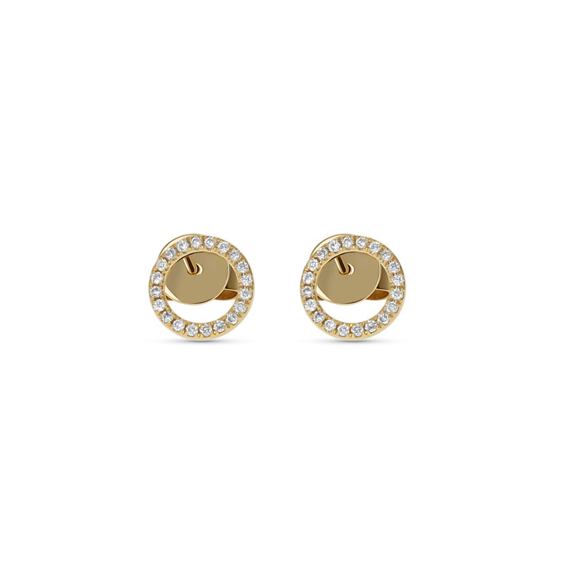 Diamond Eternity Circle Stud Earrings