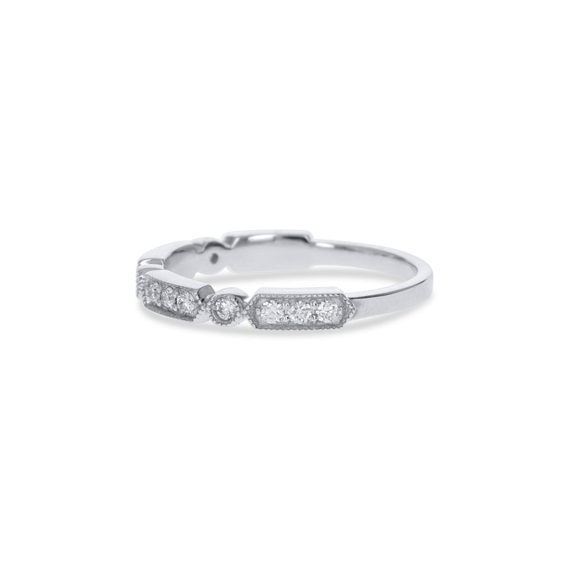 Diamond Art Deco White Gold Ring