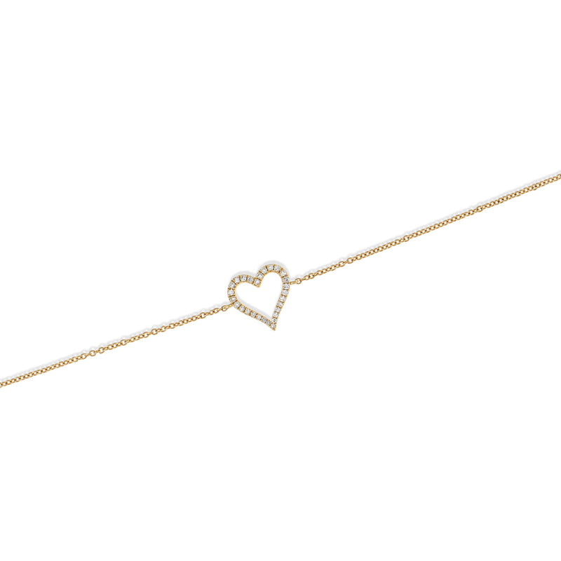 Diamond Open Heart Bracelet