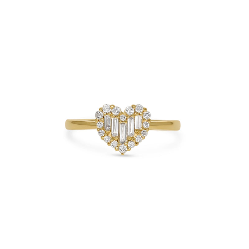 Baguette Heart Ring