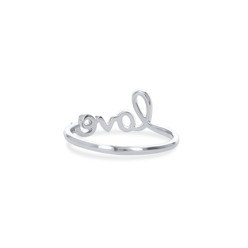 Diamond Love Script Ring